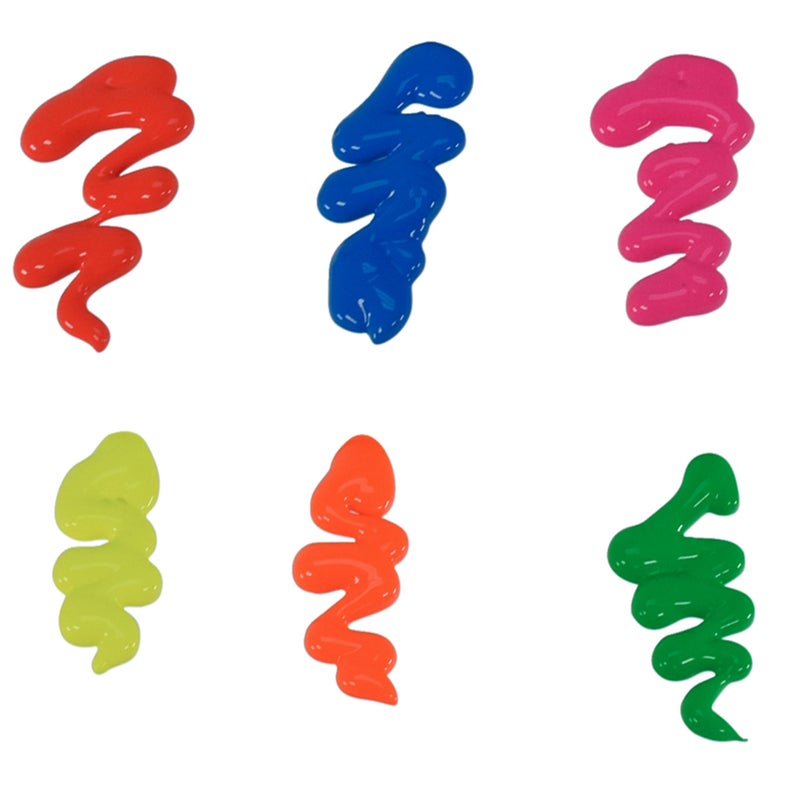 Sax Versatemp Tempera Paints, Assorted Fluorescent Colors, 6 Count (Pack of 1)- 1440727 - Image 3